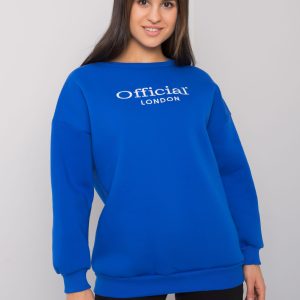 Dark Blue Hoodless Sweatshirt for Women Cherbourg