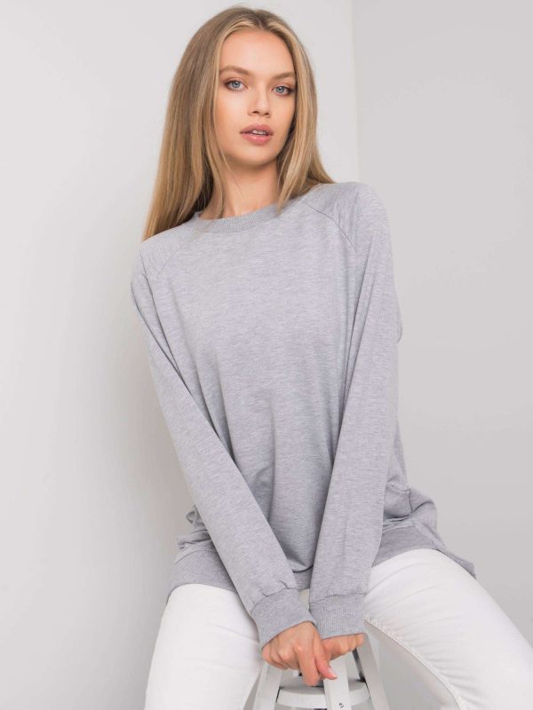 Ruari grey melange hooded sweatshirt