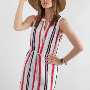 White striped dress