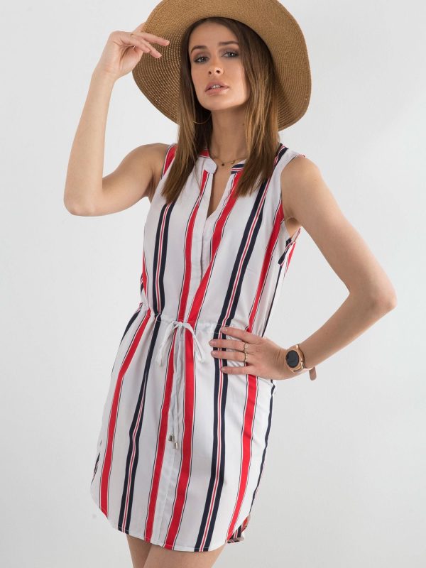 White striped dress