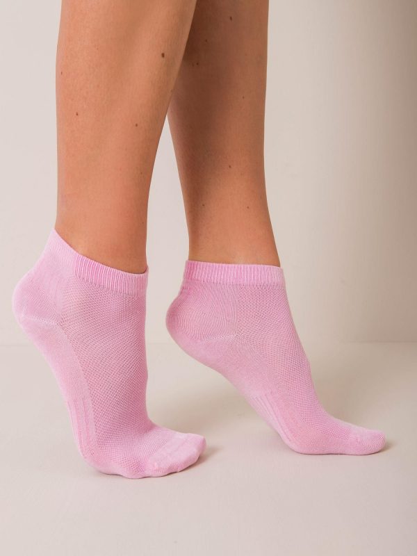 Light pink short socks for women