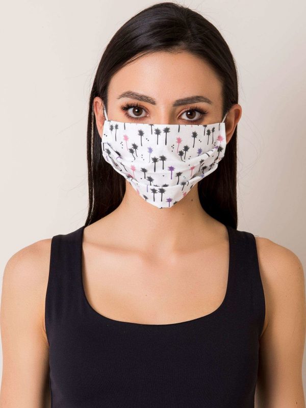 White Reuse Mask with Patterns