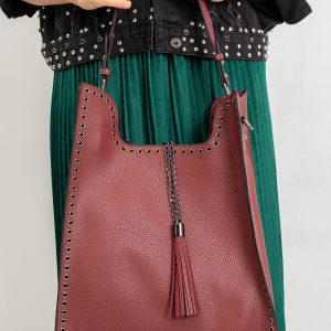 Burgundy City Shoulder Bag