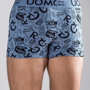 Dark gray boxer shorts with inscriptions