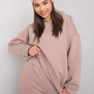 Dillon's dark beige two-piece sweatsuit set