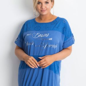 Dark Blue Plus Size Women's Tunic