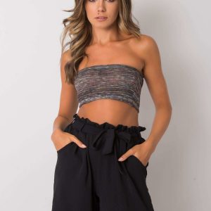 Grey melange Kaleigh strapless top