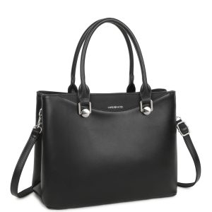 Black women's bag made of eco-leather LUIGISANTO