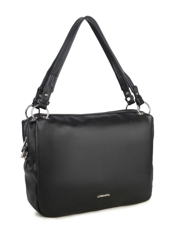 LUIGISANTO black eco-leather bag