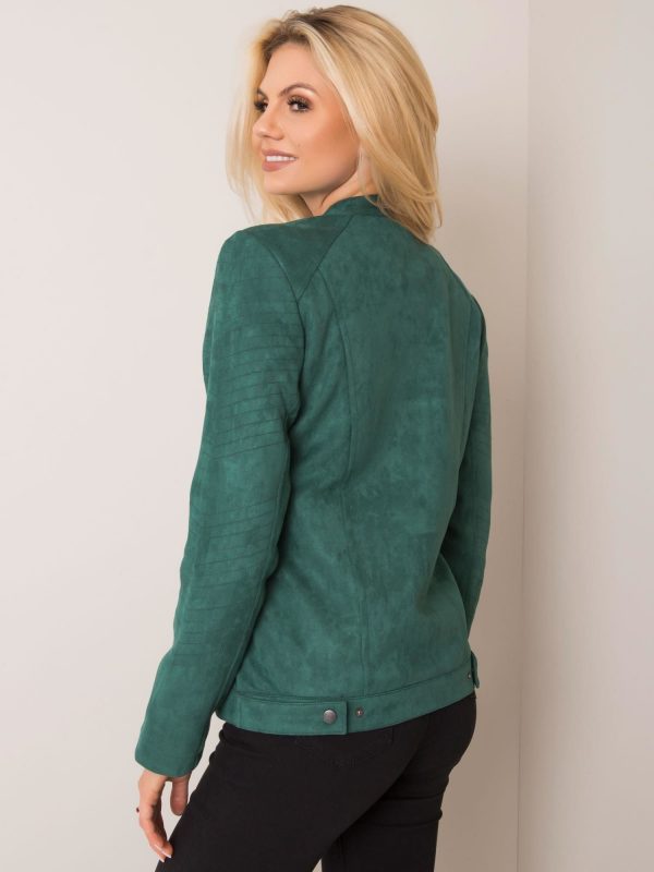 Dark green eco-suede jacket Hannah STITCH & SOUL