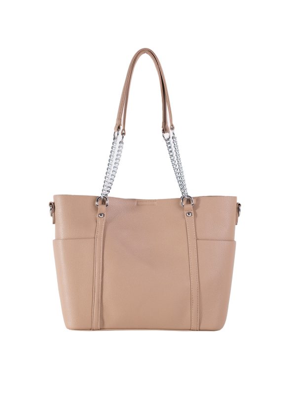 Beige Long Strap Shoulder Bag