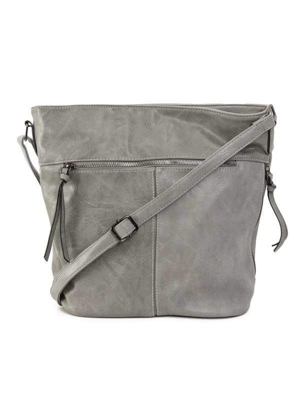 Light gray eco-leather women's handbag