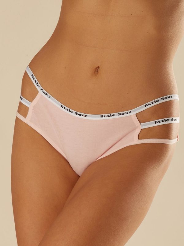 Light pink panties with cutouts