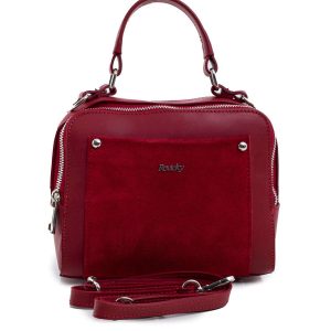 Burgundy two-chamber leather mailman