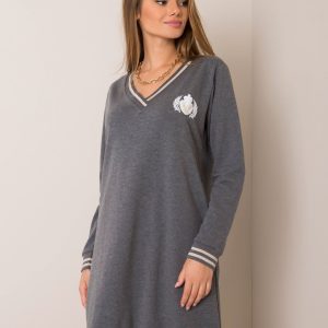 Dark grey melange dress Lorita