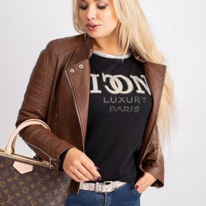 Luxor black plus size blouse