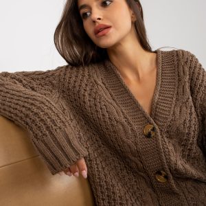 Wholesale Brown oversized cardigan RUE PARIS