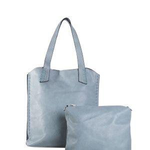 Wholesale Light Blue Roomy Shoulder Bag 2in1 with Handles