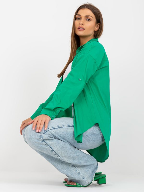 Wholesale Green Classic Long Sleeve Shirt