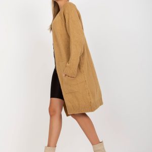 Wholesale Camel long oversized cardigan RUE PARIS