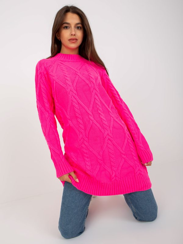 Wholesale Fluo pink mini dress with braids RUE PARIS