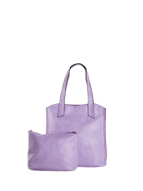 Wholesale Purple Eco Leather 2in1 Urban Shoulder Bag