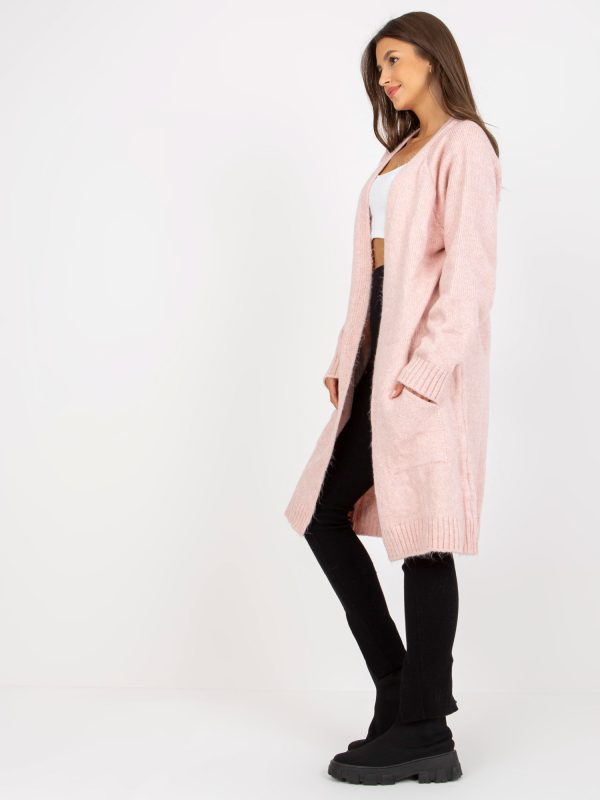 Wholesale Light pink loose cardigan without clasp RUE PARIS