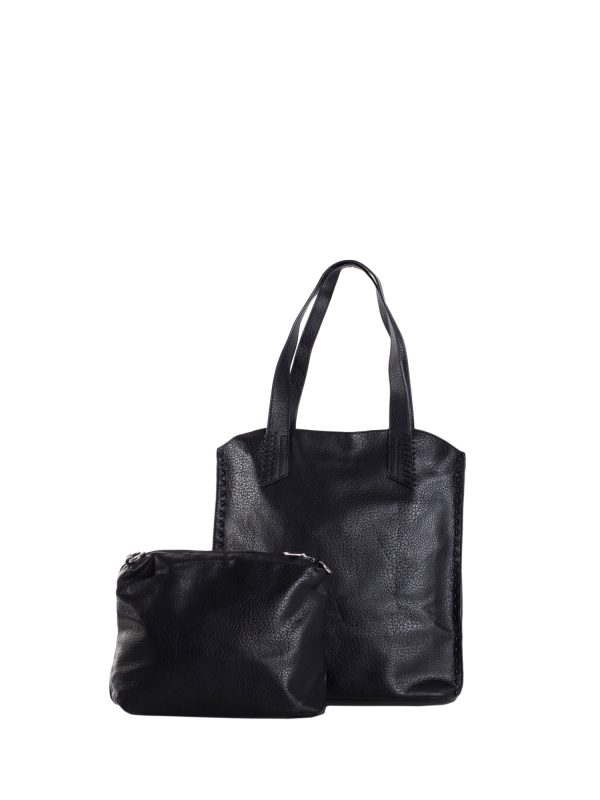 Wholesale Black shoulder bag with small bag inside