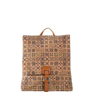 Wholesale Light Green Patterned Cork Backpack