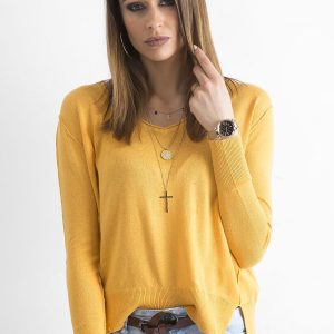 Wholesale Yellow Loose Women's Sweater