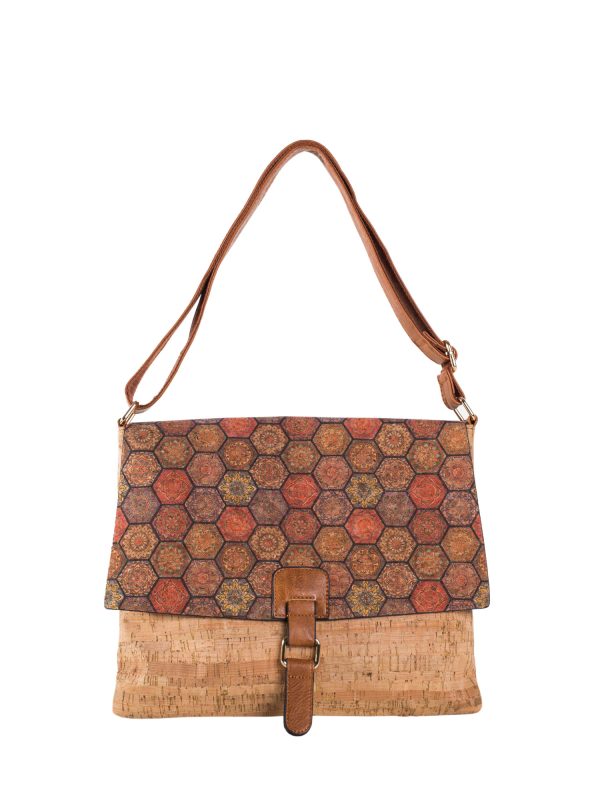 Wholesale Light Brown Women's Patterned Shoulder Bag