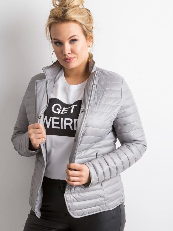 Wholesale Grey Plus Size Women's Transition Jacket