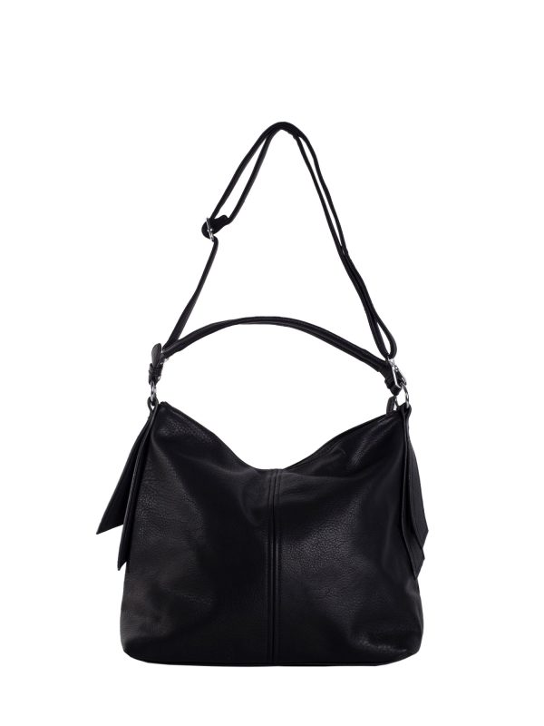 Wholesale Schultertasche Urban Eco Leder in Schwarz