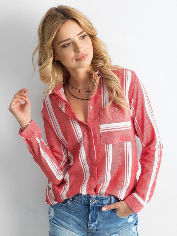 Wholesale Red Striped Shirt