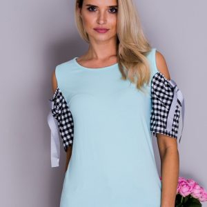 Wholesale Blouse with bare shoulders mint