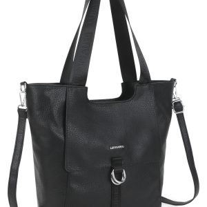 Wholesale LUIGISANTO black casual shopper bag