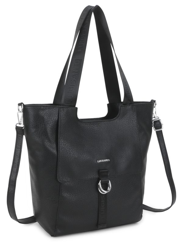 Wholesale LUIGISANTO black casual shopper bag