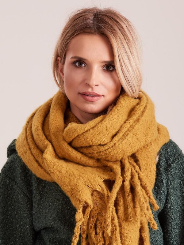 Wholesale Mustard Knitted Scarf