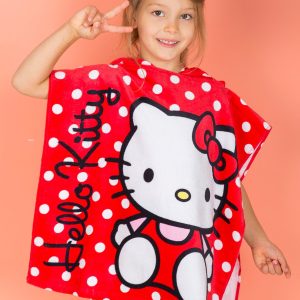 Wholesale Red bathrobe for girl HELLO KITTY