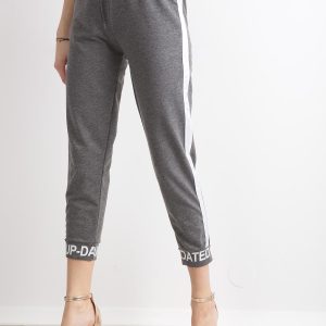 Wholesale Dark grey sweatpants with inscriptions