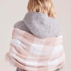 Wholesale Pink plaid scarf