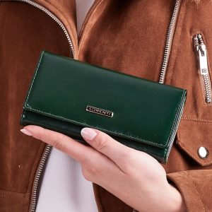 Wholesale Horizontal ladies wallet green