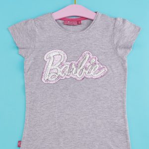 Wholesale Gray T-shirt for girl BARBIE