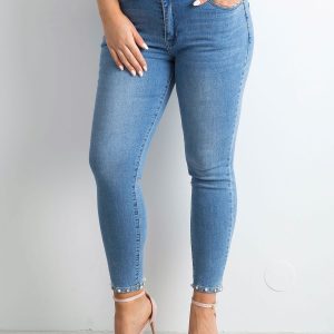 Wholesale Blue jeans with PLUS SIZE applications