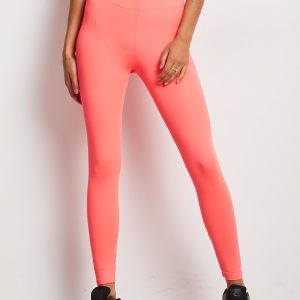 Wholesale Long Fluo Pink Fitness Leggings Medium Thickness