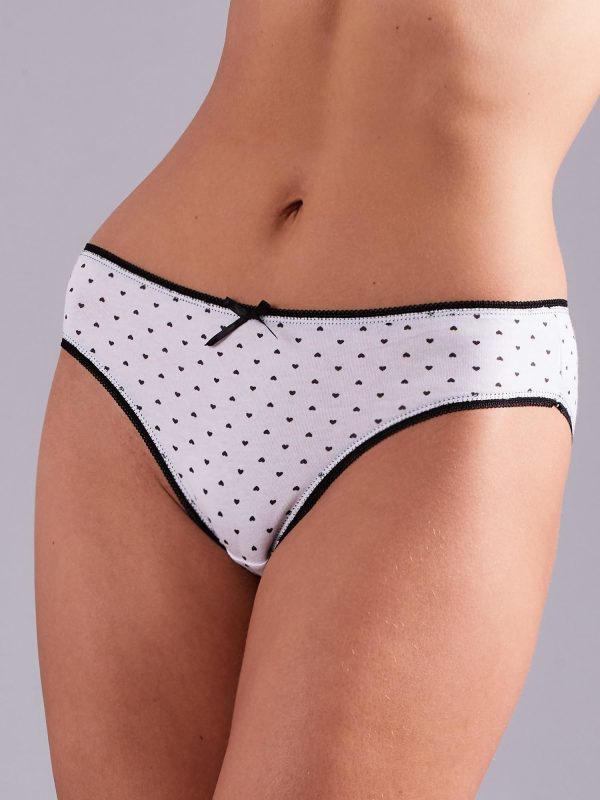 Wholesale White Cotton Printed Briefs