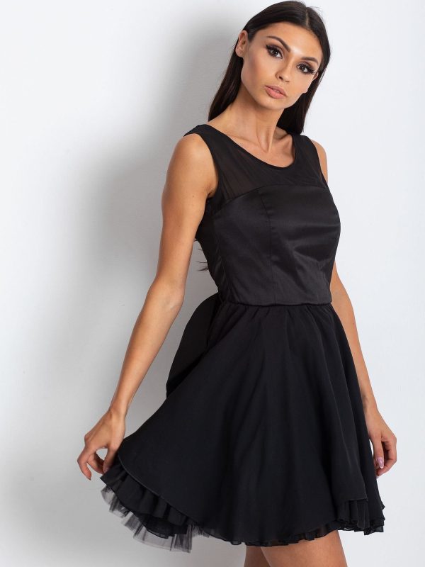 Wholesale Black dress with bow