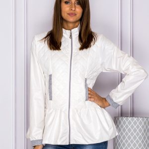 Wholesale Quilted transition jacket with ecru basque