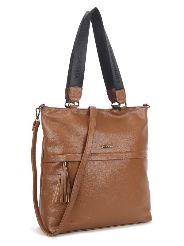 Wholesale LUIGISANTO Urban Style Brown Shoulder Bag