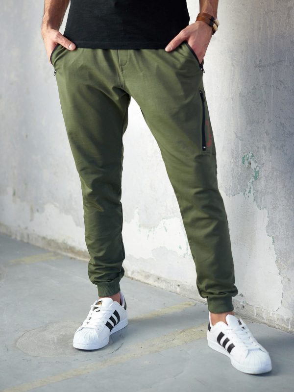 Wholesale Khaki Men's Slim Fit Sweatpants